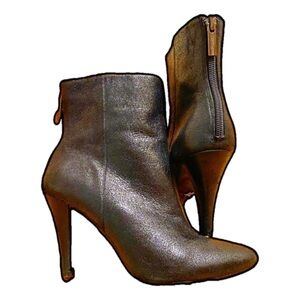 Kenneth Cole Genuine Leather “Talk Show” Spiked-Heel Booties